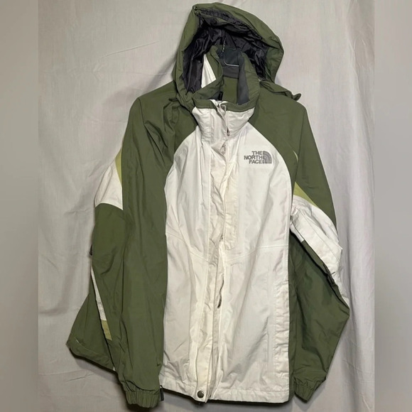 The North Face Jackets & Blazers - women's two tone green, gray, & white The North Face windbreaker size large